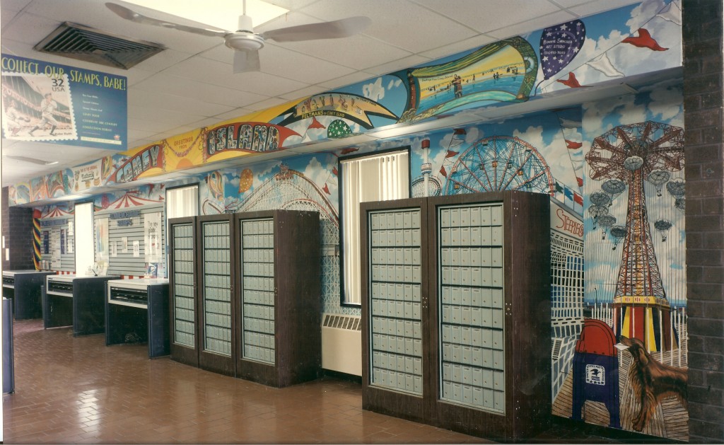 Coney Island mural for Coney Island Post Office.