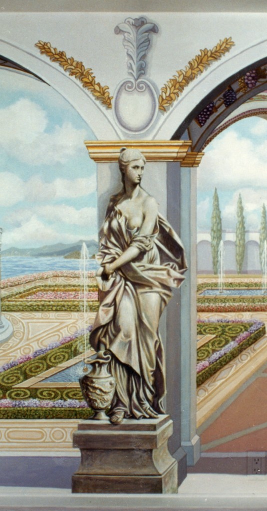 Detail of female statue