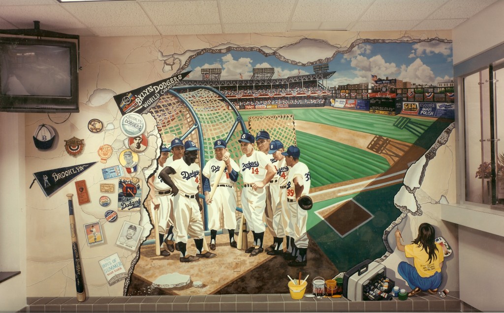 Ebbets Field Mural for Ryder Retail Station P.O.
