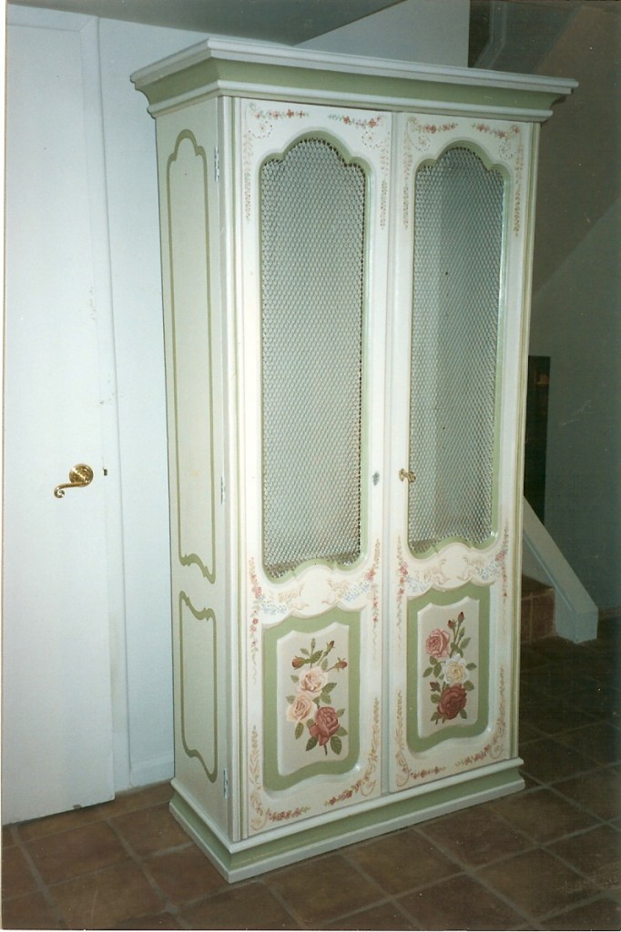 Painted armoire. Manhasset, NY